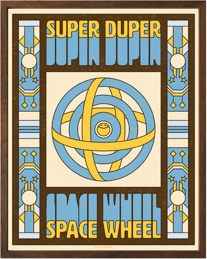 SUPER DUPER SPACE WHEEL POSTER