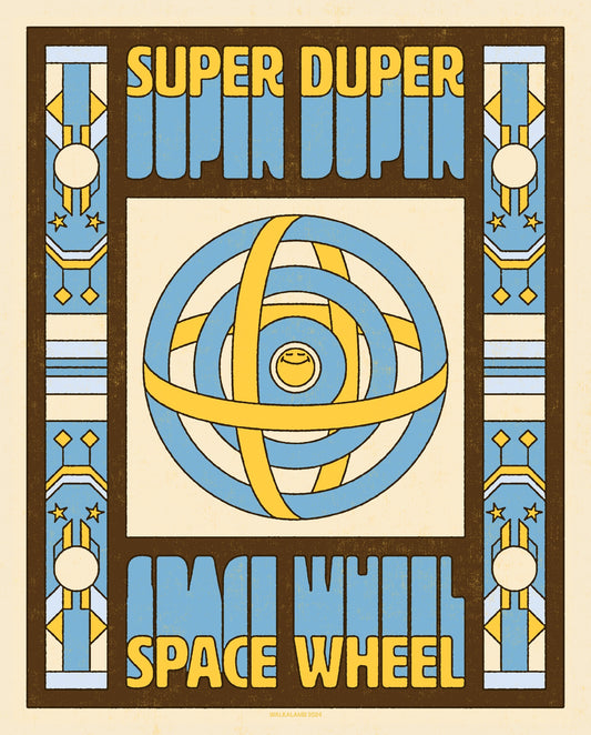 SUPER DUPER SPACE WHEEL POSTER